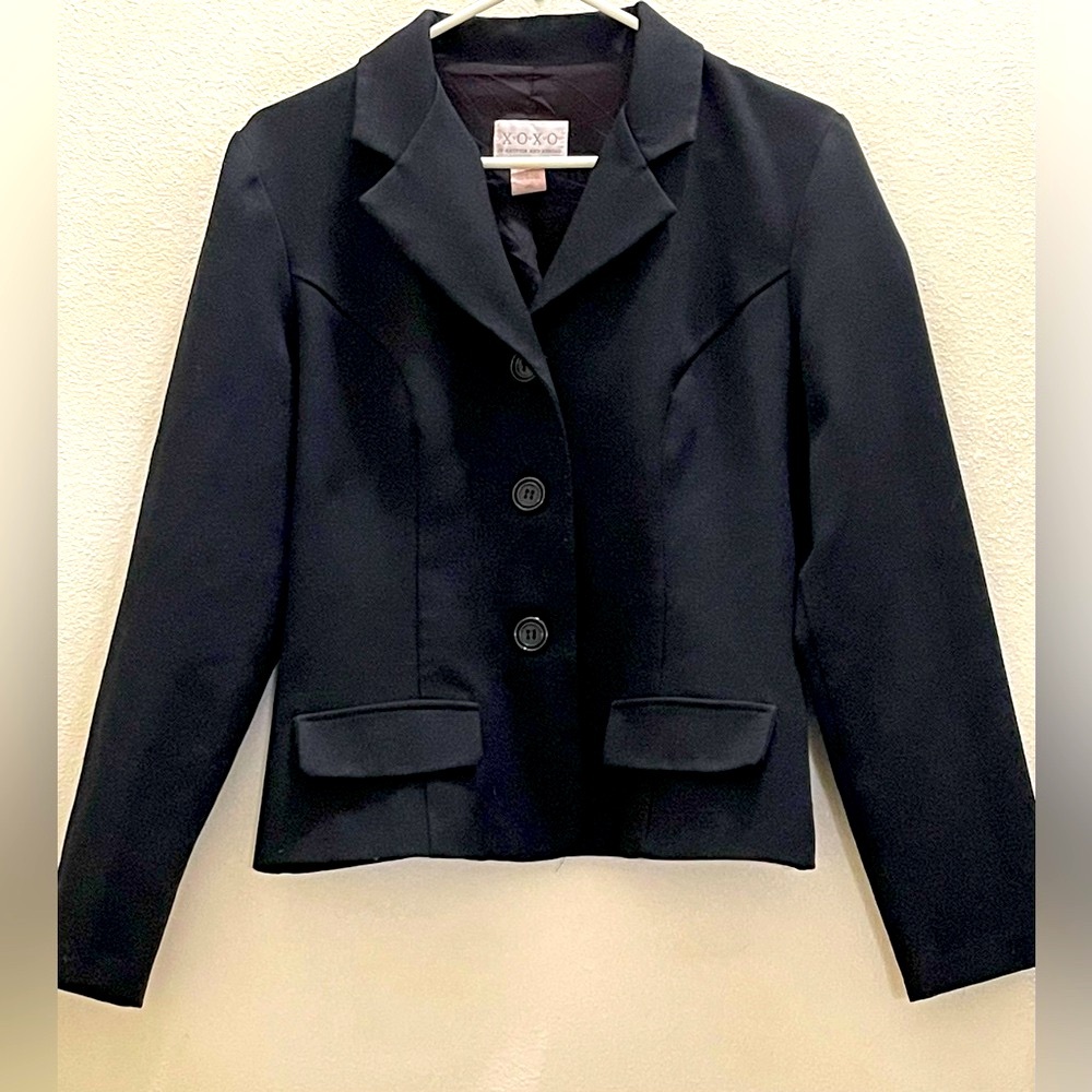 XOXO Women's Elegant Black Suit Jacket